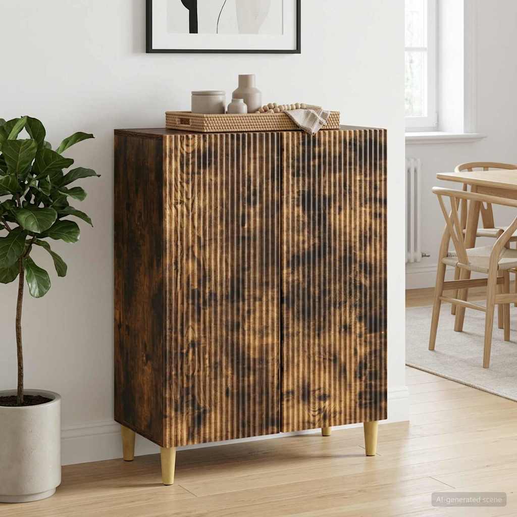 Vidaxl dressoir gerookt eiken 66 x 34,5 x 90 cm bewerkt hout