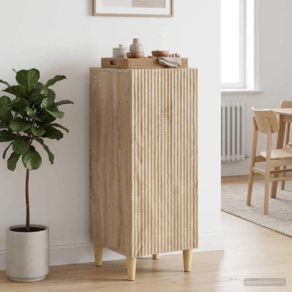 Vidaxl dressoir sonoma eiken 33 x 34,5 x 90 cm bewerkt hout