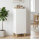Vidaxl dressoir hoogglans wit 33 x 34,5 x 90 cm bewerkt hout