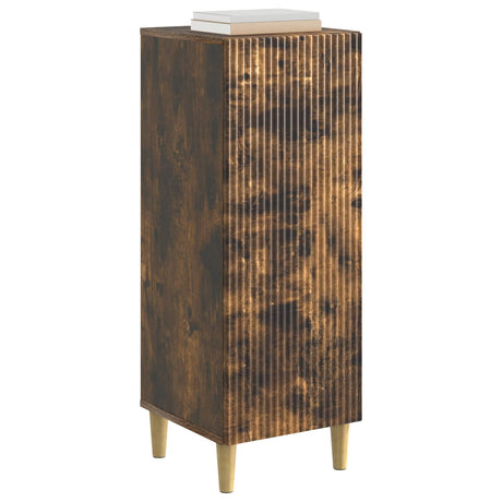 Vidaxl dressoir gerookt eiken 33 x 34,5 x 90 cm bewerkt hout