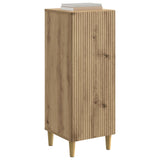 Vidaxl dressoir artisanaal eiken 33 x 34,5 x 90 cm bewerkt hout