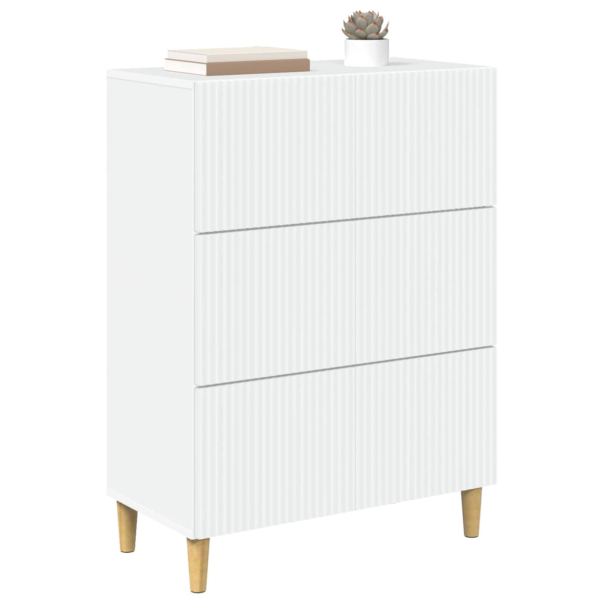 Vidaxl ladenkast wit 66 x 34,5 x 90 cm bewerkt hout