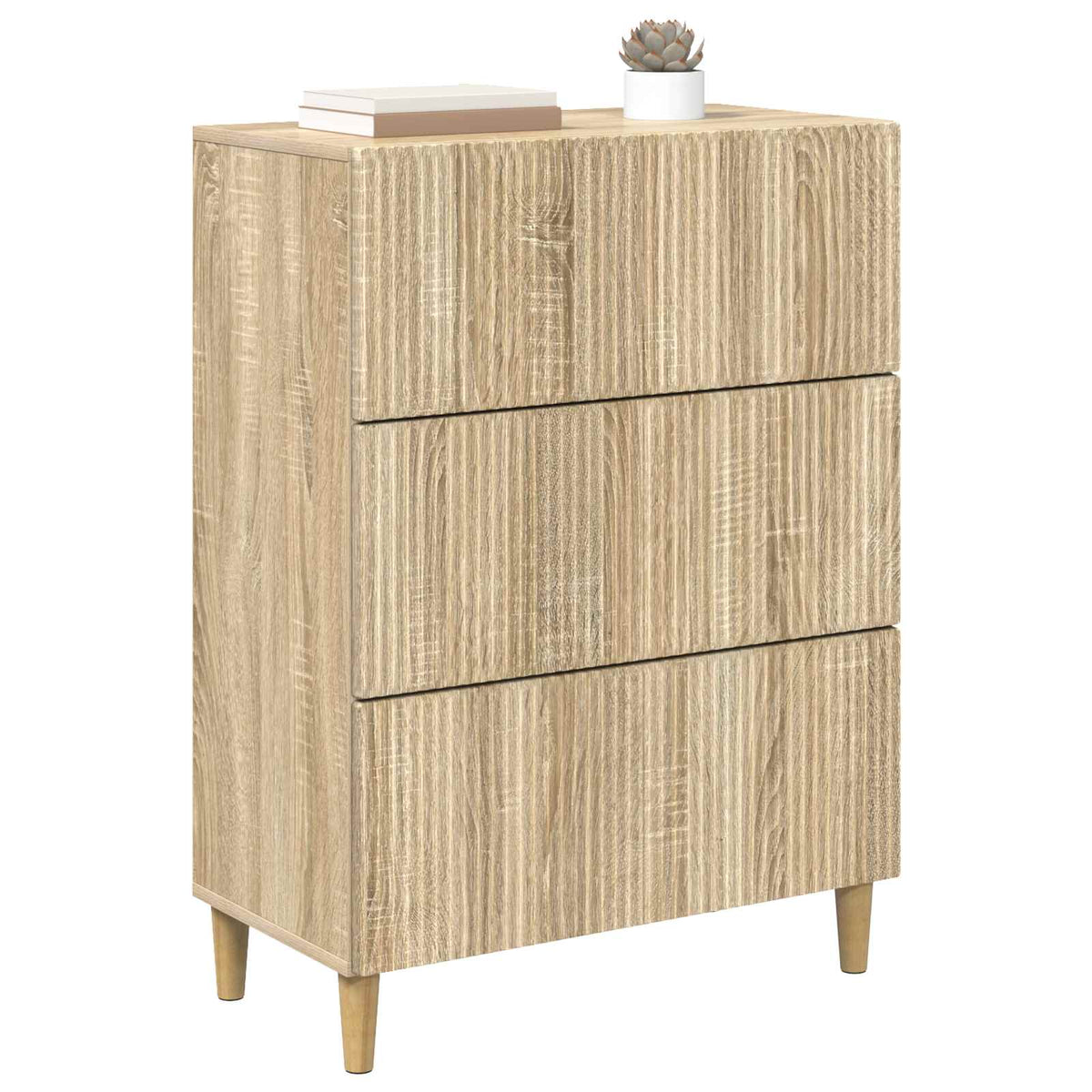 Vidaxl ladenkast 66 x 34,5 x 90 cm bewerkt hout sonoma eiken