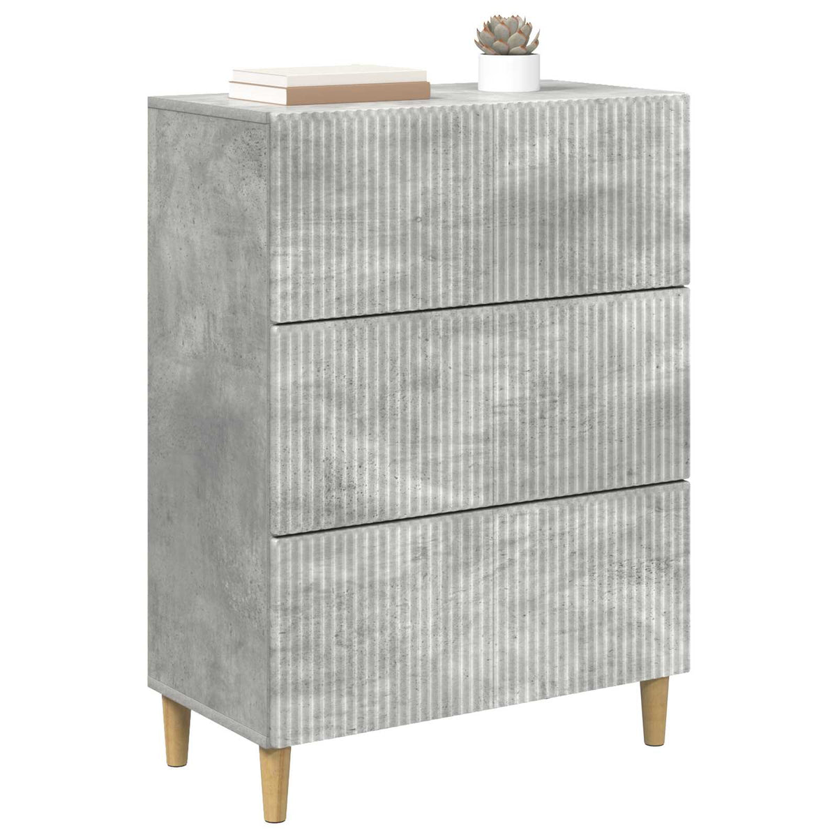 Vidaxl ladenkast 66 x 34,5 x 90 cm bewerkt hout betongrijs