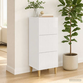 Vidaxl ladenkast hoogglans wit 33 x 34,5 x 90 cm bewerkt hout