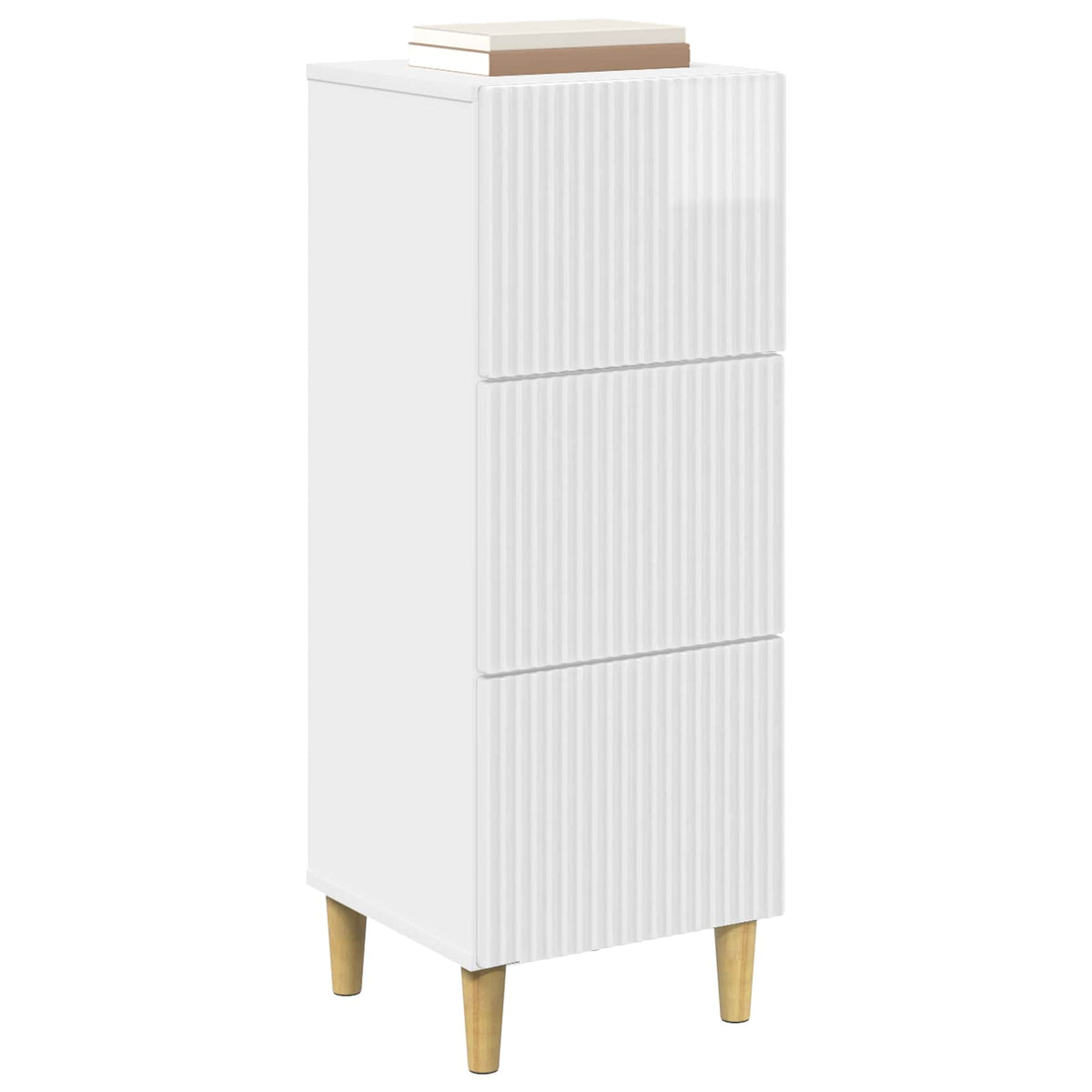Vidaxl ladenkast hoogglans wit 33 x 34,5 x 90 cm bewerkt hout