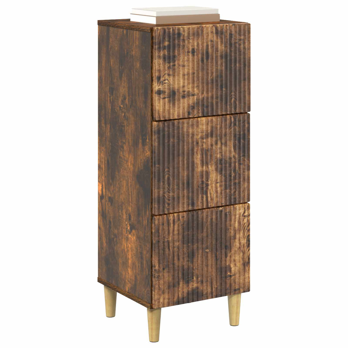 Vidaxl ladenkast gerookt eiken 33 x 34,5 x 90 cm bewerkt hout