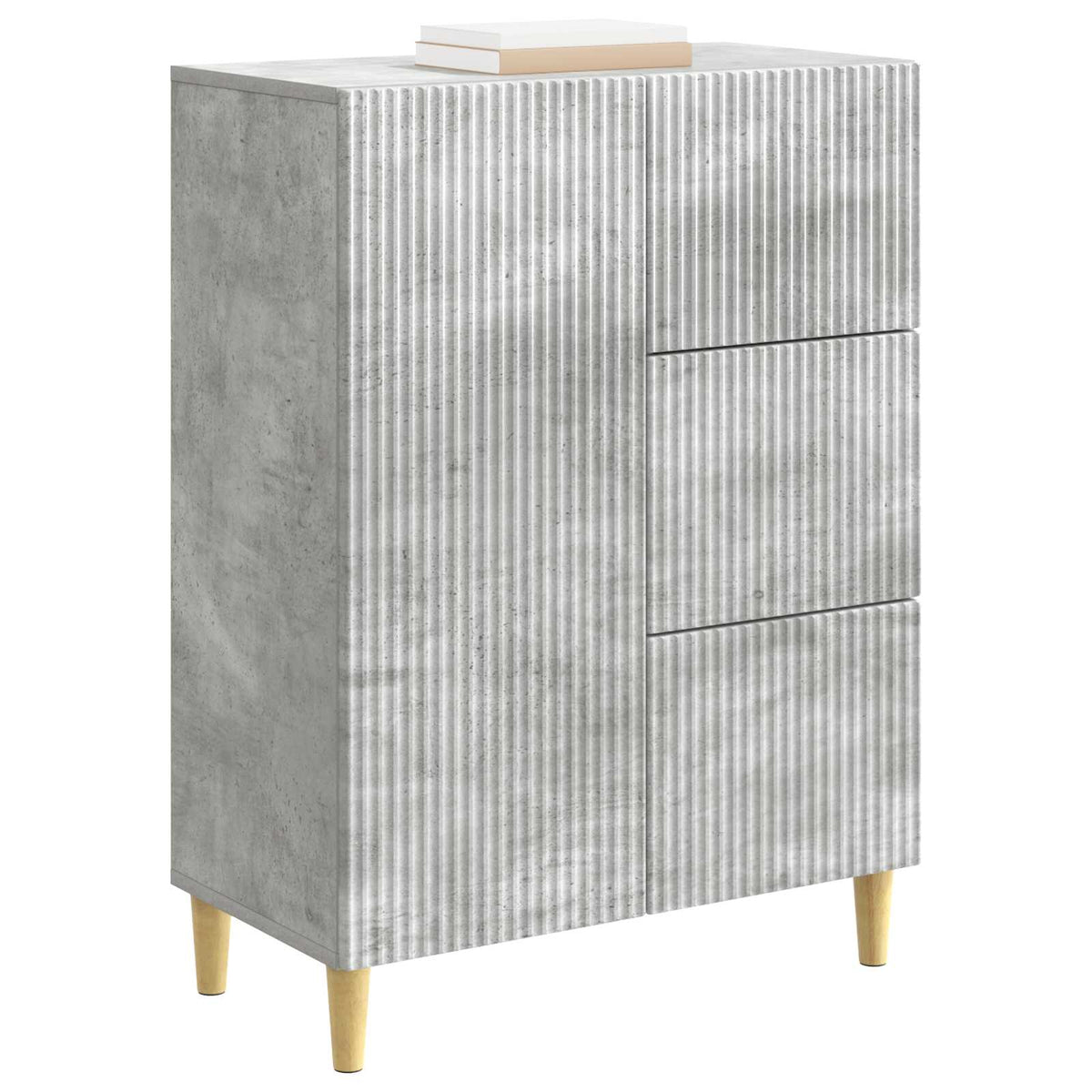 Vidaxl dressoir met lade betongrijs 66 x 34,5 x 90 cm bewerkt hout