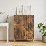 Vidaxl dressoir met lade gerookt eiken 66 x 34,5 x 90 cm bewerkt hout