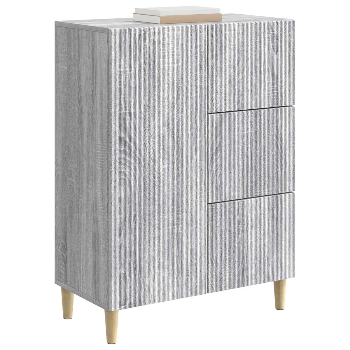 Vidaxl dressoir met lade grijs sonoma 66 x 34,5 x 90 cm bewerkt hout