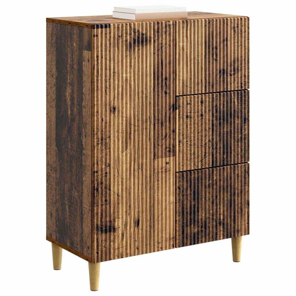Vidaxl dressoir met lade oud hout 66 x 34,5 x 90 cm bewerkt hout