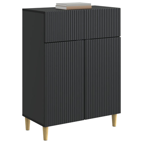 Vidaxl dressoir met lade zwart 66 x 34,5 x 90 cm bewerkt hout