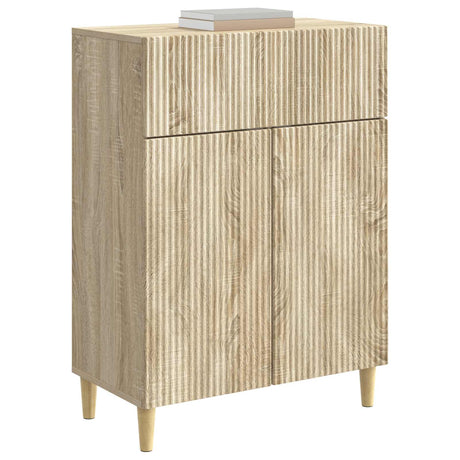 Vidaxl dressoir met lade sonoma eiken 66 x 34,5 x 90 cm bewerkt hout