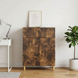 Vidaxl dressoir met lade gerookt eiken 66 x 34,5 x 90 cm bewerkt hout