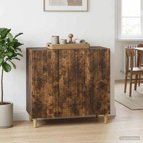 Vidaxl dressoir gerookt eiken 89 x 34,5 x 80 cm bewerkt hout