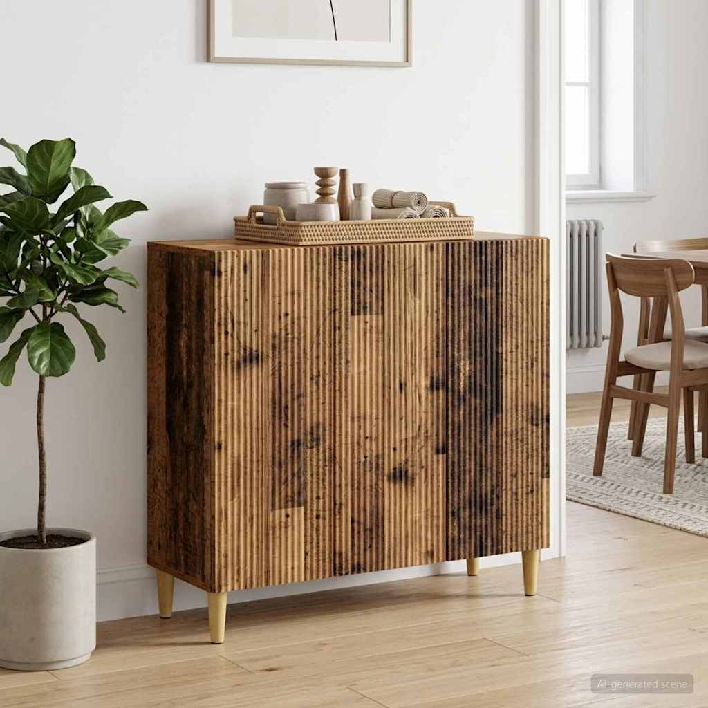Vidaxl dressoir oud hout 89 x 34,5 x 80 cm bewerkt hout
