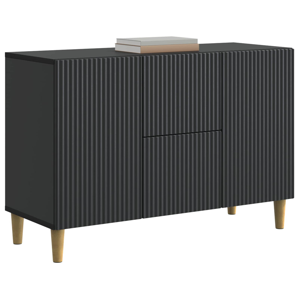 Vidaxl dressoir zwart 89 x 34,5 x 60 cm bewerkt hout