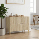 Vidaxl dressoir sonoma eiken 89 x 34,5 x 60 cm bewerkt hout
