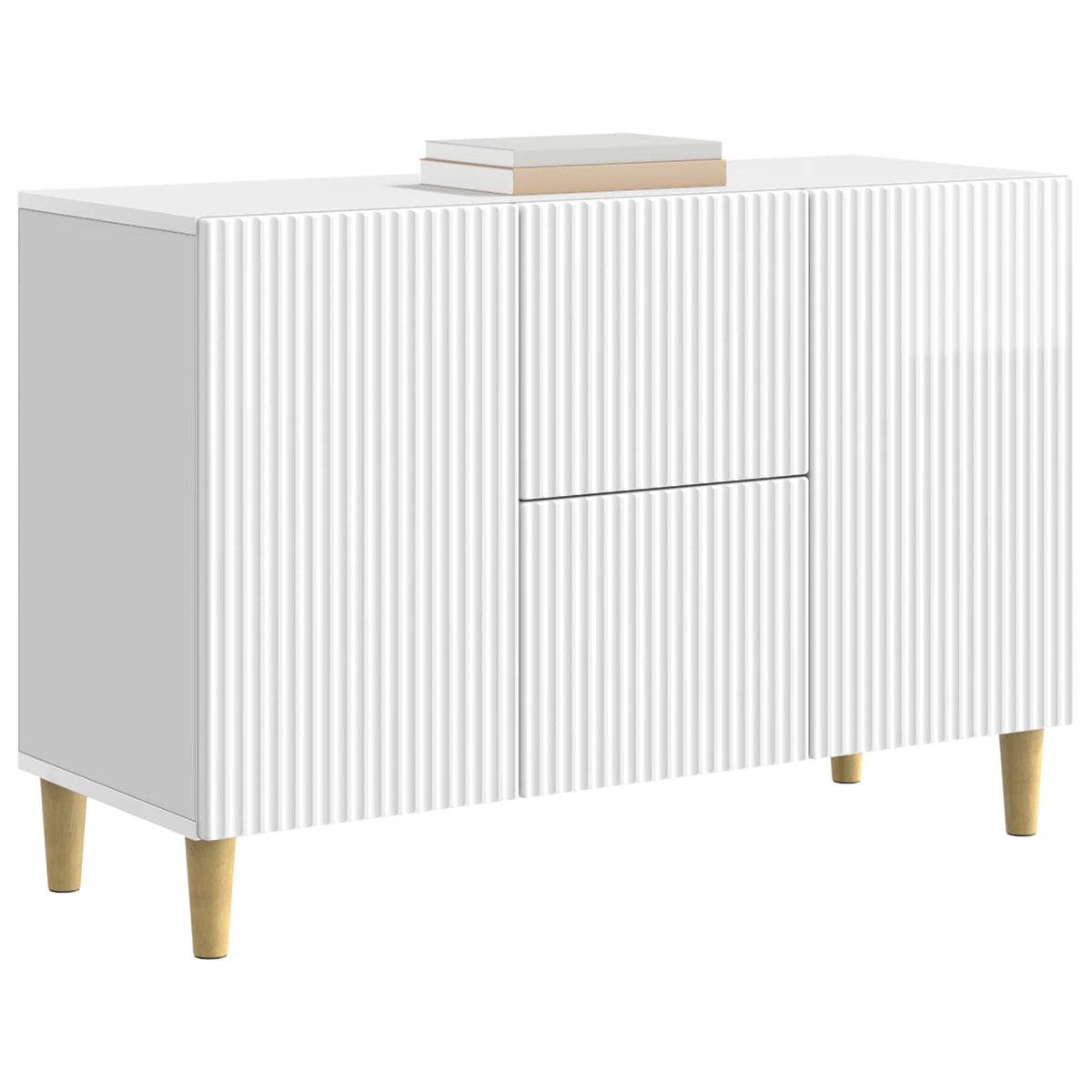 Vidaxl dressoir hoogglans wit 89 x 34,5 x 60 cm bewerkt hout