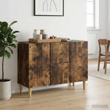 Vidaxl dressoir gerookt eiken 89 x 34,5 x 60 cm bewerkt hout