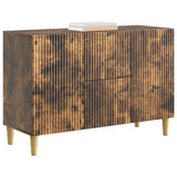 Vidaxl dressoir gerookt eiken 89 x 34,5 x 60 cm bewerkt hout