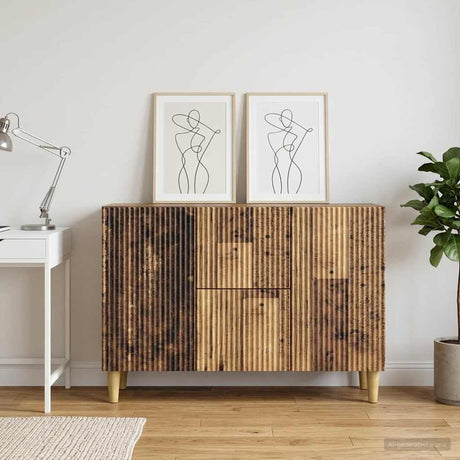 Vidaxl dressoir oud hout 89 x 34,5 x 60 cm bewerkt hout
