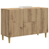 Vidaxl dressoir artisanaal eiken 89 x 34,5 x 60 cm bewerkt hout