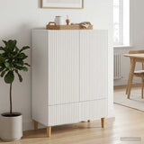 Vidaxl dressoir wit 66 x 34,5 x 95 cm bewerkt hout