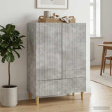 Vidaxl dressoir met lade betongrijs 66 x 34,5 x 95 cm bewerkt hout