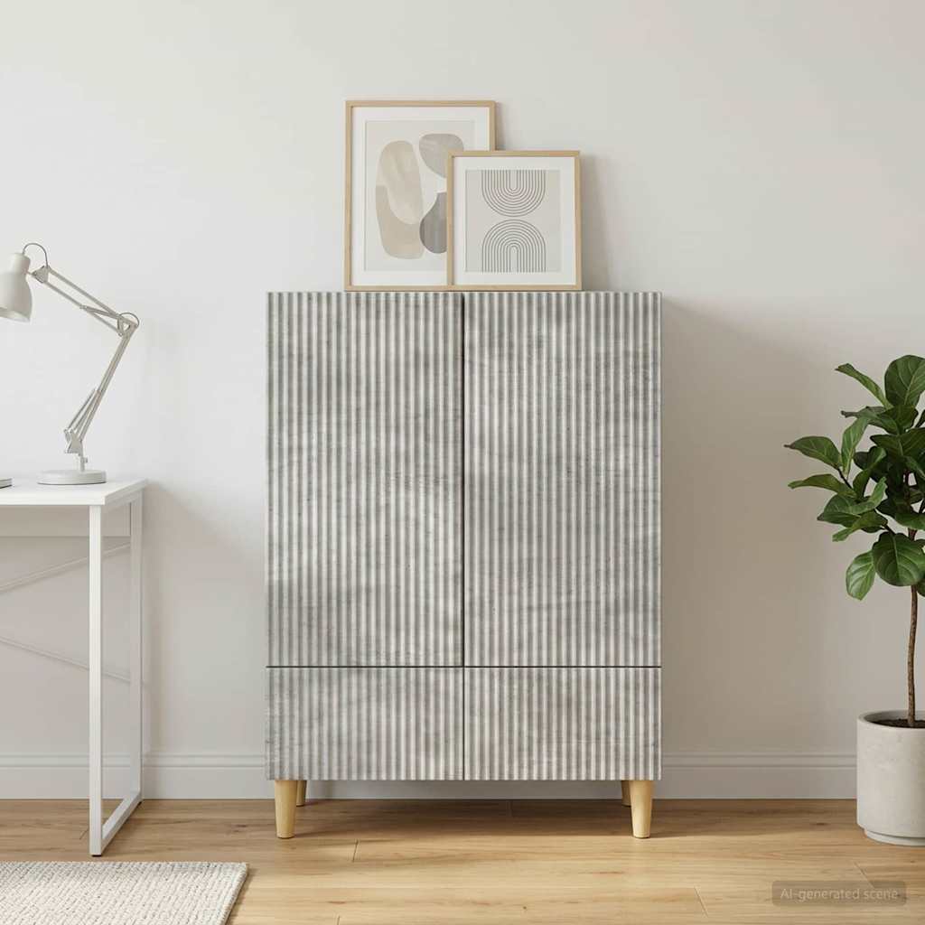 Vidaxl dressoir met lade betongrijs 66 x 34,5 x 95 cm bewerkt hout