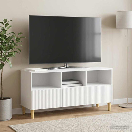 Vidaxl tv-kast 102 x 34,5 x 50 cm hoogglans wit bewerkt hout