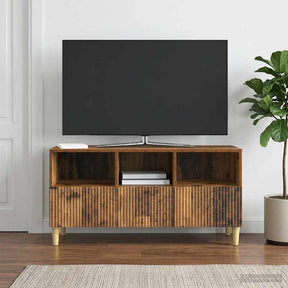 Vidaxl tv-kast 102 x 34,5 x 50 cm oud hout bewerkt hout