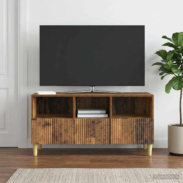 Vidaxl tv-kast 102 x 34,5 x 50 cm oud hout bewerkt hout
