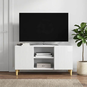 Vidaxl tv-kast 102 x 34,5 x 50 cm hoogglans wit bewerkt hout