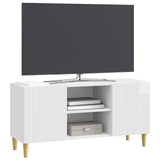 Vidaxl tv-kast 102 x 34,5 x 50 cm hoogglans wit bewerkt hout
