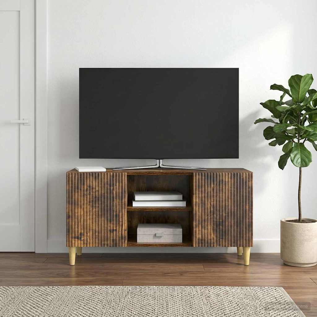 Vidaxl tv-kast 102 x 34,5 x 50 cm gerookt eiken bewerkt hout