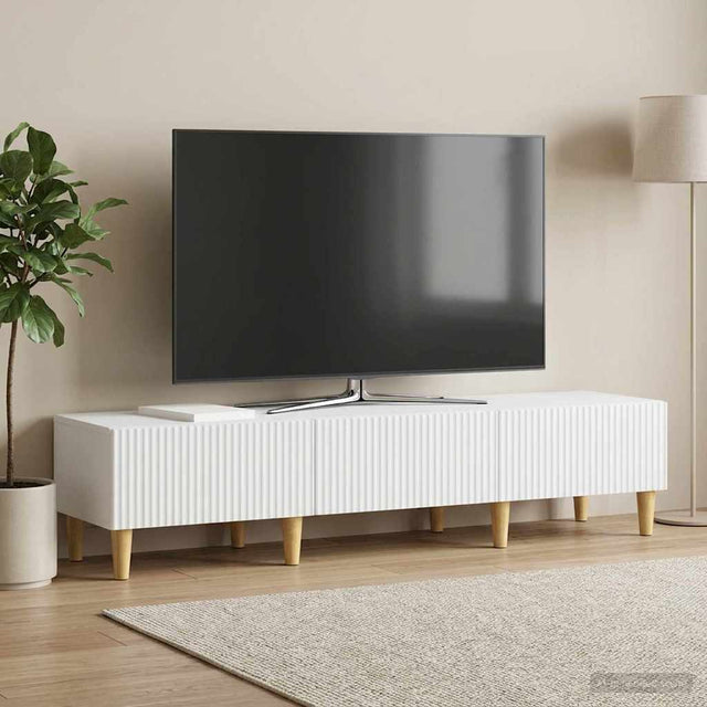 Vidaxl tv-kast met lade wit 147 x 34,5 x 30 cm bewerkt hout