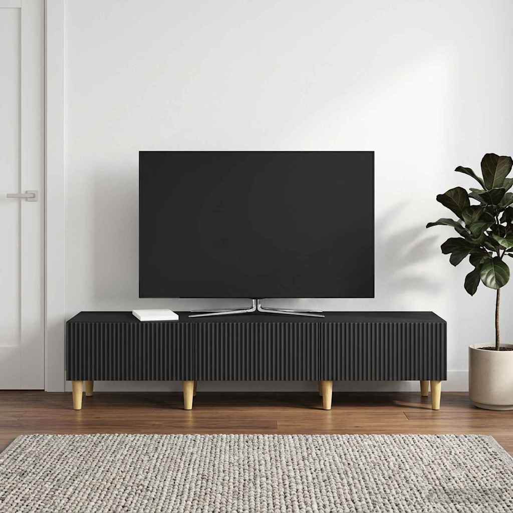 Vidaxl tv-kast 147 x 34,5 x 30 cm zwart bewerkt hout