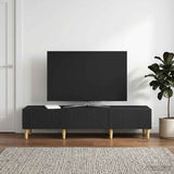 Vidaxl tv-kast 147 x 34,5 x 30 cm zwart bewerkt hout