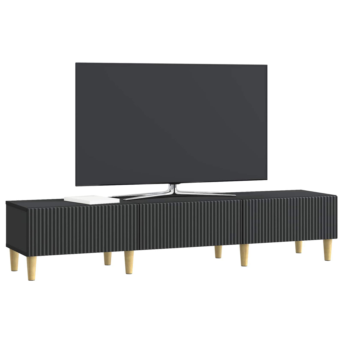 Vidaxl tv-kast 147 x 34,5 x 30 cm zwart bewerkt hout