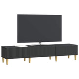 Vidaxl tv-kast 147 x 34,5 x 30 cm zwart bewerkt hout