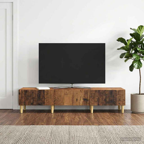 Vidaxl tv-kast met lade oud hout 147 x 34,5 x 30 cm bewerkt hout