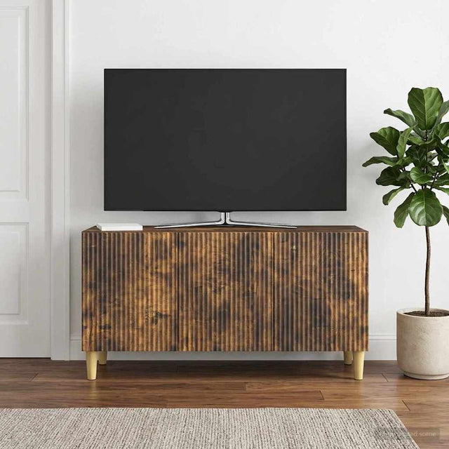 Vidaxl tv-kast 99 x 34,5 x 50 cm gerookt eiken bewerkt hout