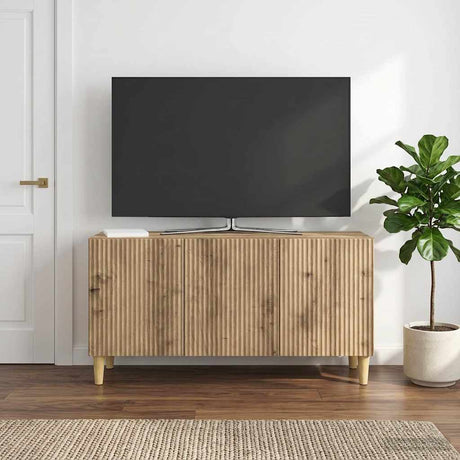 Vidaxl tv-kast 99 x 34,5 x 50 cm artisanaal eiken bewerkt hout