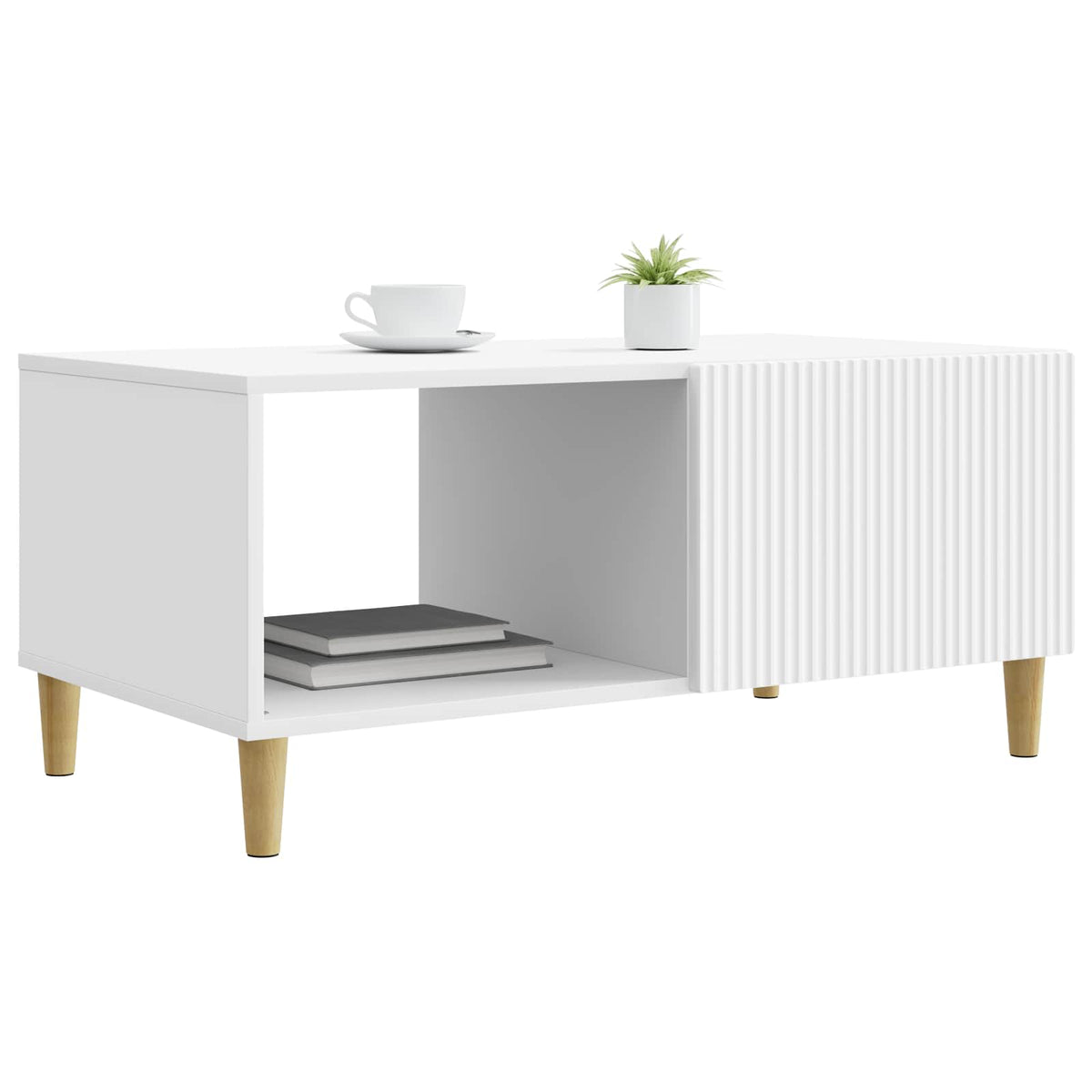 Vidaxl salontafel wit 90 x 50 x 40 cm bewerkt hout