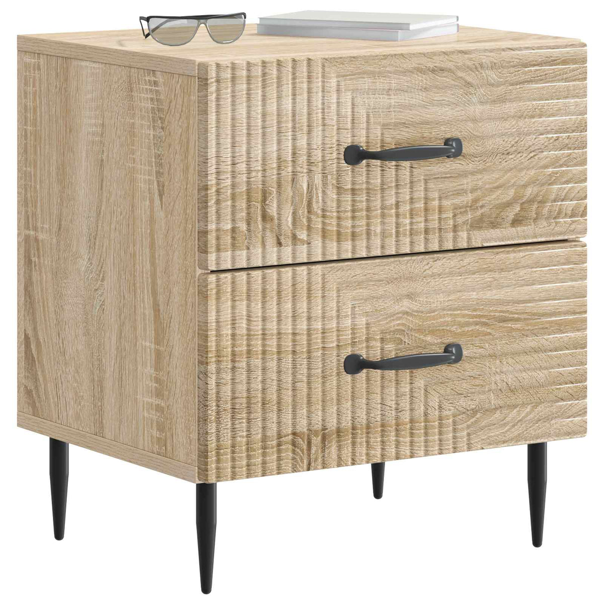 Vidaxl nachtkastje sonoma eiken 43 x 34,5 x 47,5 cm bewerkt hout