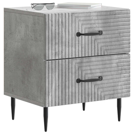 Vidaxl nachtkastje betongrijs 43 x 34,5 x 47,5 cm bewerkt hout