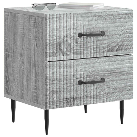 Vidaxl nachtkastje grijs sonoma 43 x 34,5 x 47,5 cm bewerkt hout