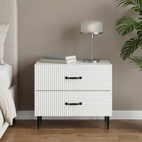 Vidaxl nachtkastje met lade wit 62 x 34,5 x 47,5 cm bewerkt hout