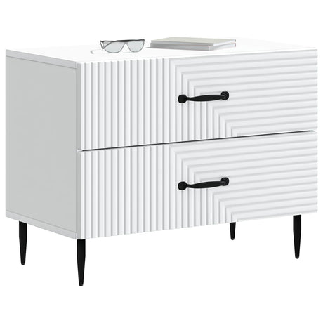 Vidaxl nachtkastje met lade wit 62 x 34,5 x 47,5 cm bewerkt hout